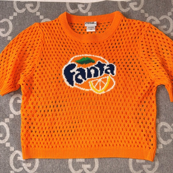 Coca Cola Tops - Orange Fanta Knit Fanta Shirt
